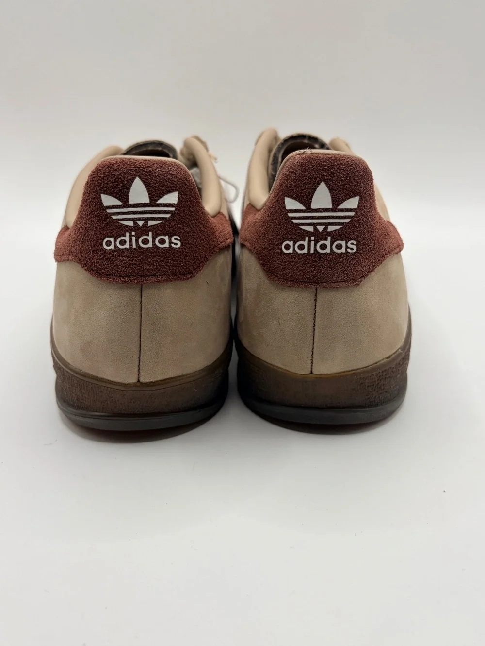 Adidas Gazelle Sneakers Beige and Brown Suede Size 8.5